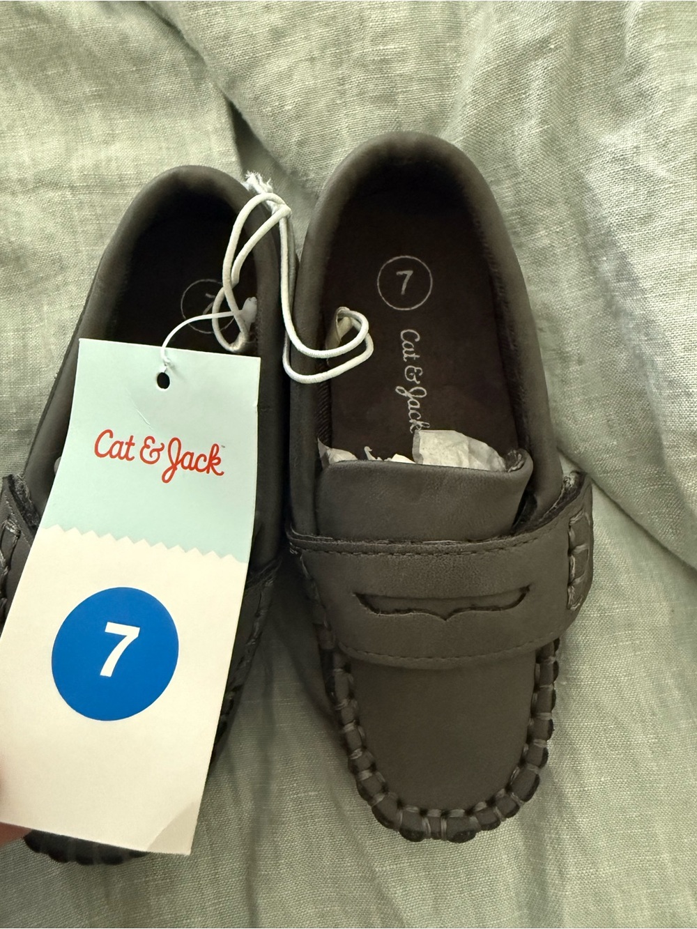 Cat & Jack Boys Brown Slip-On Moccasin Loafers
